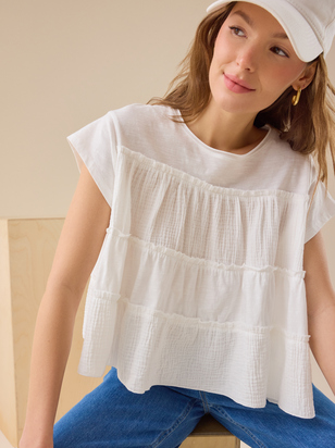 Rebecca Tiered Babydoll Top - ARULA - 