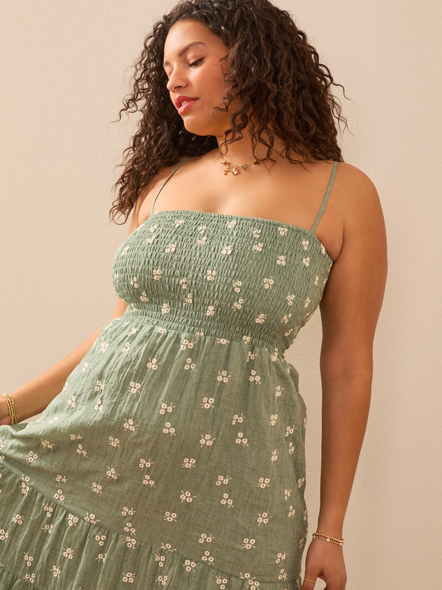 Baylor Embroidered Maxi Dress Detail 4 - ARULA