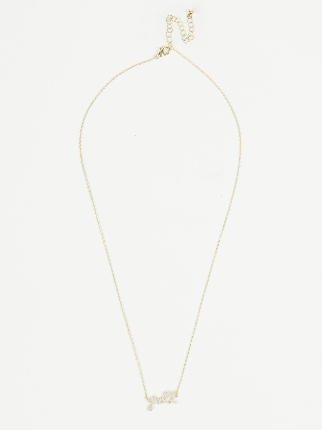 18k Gold Y'all Necklace Detail 2 - ARULA