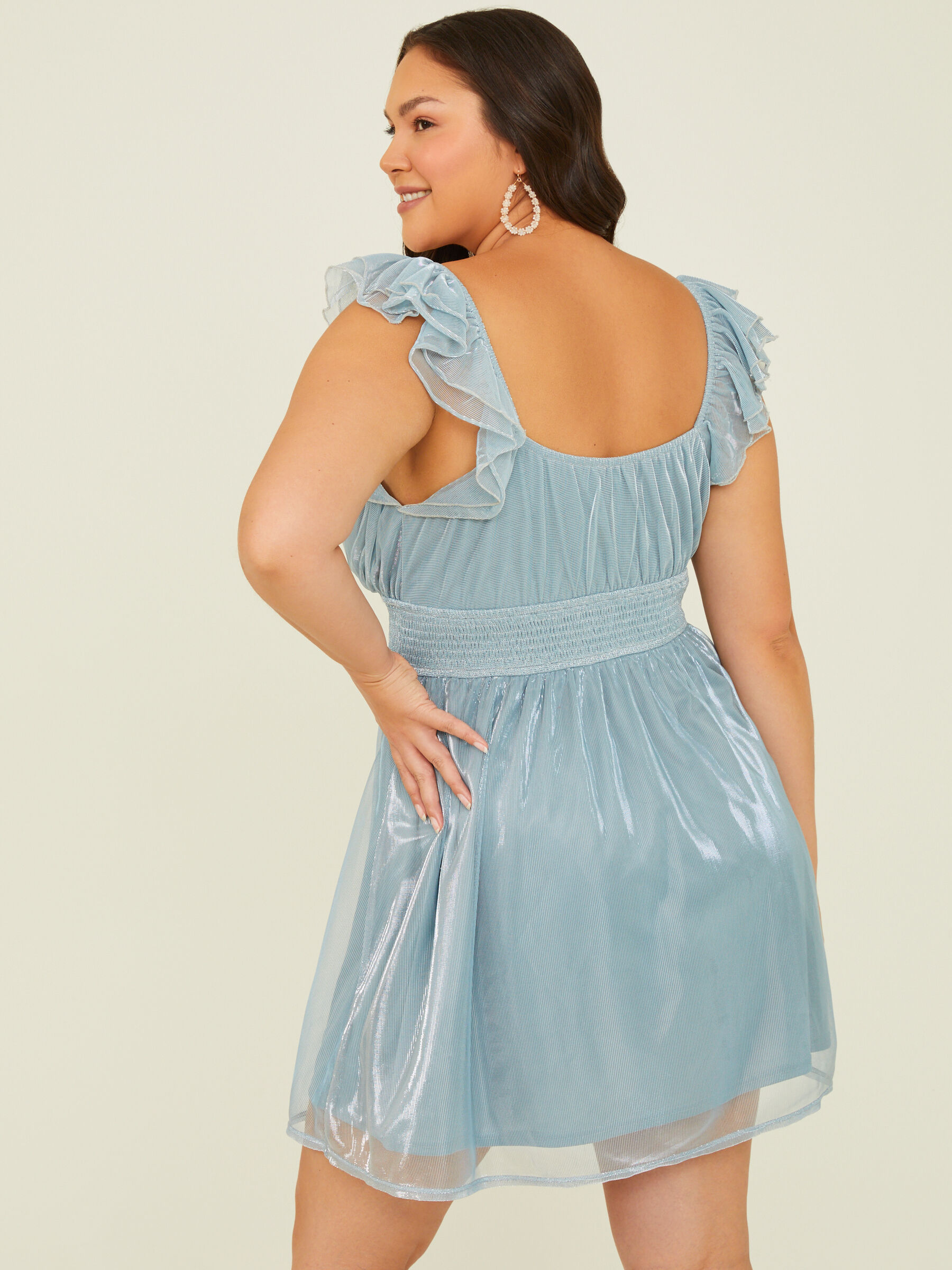 Eliza Shimmer Mini Dress