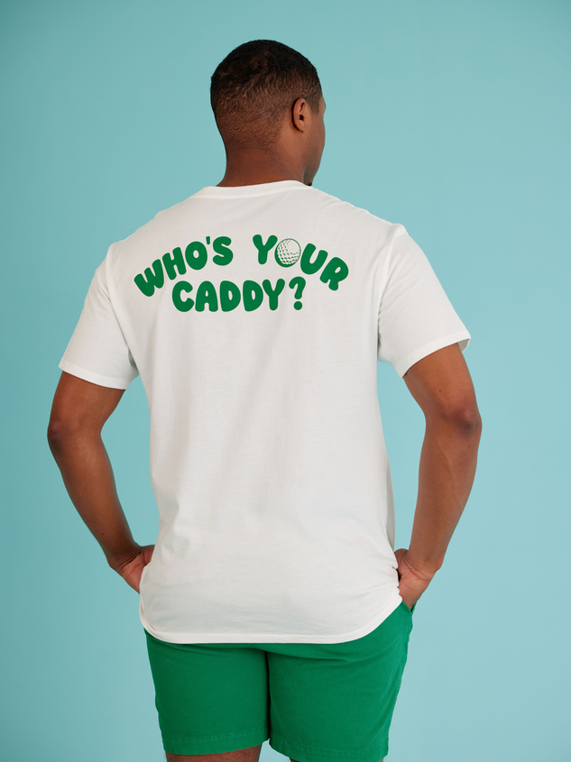 Who's Your Caddy Dad Tee Detail 2 - ARULA