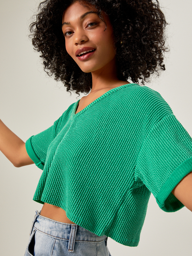 Alessia Ribbed Top Detail 2 - ARULA