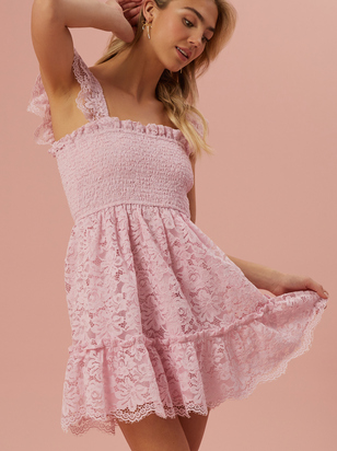 Trystyn Lace Mini Dress - ARULA