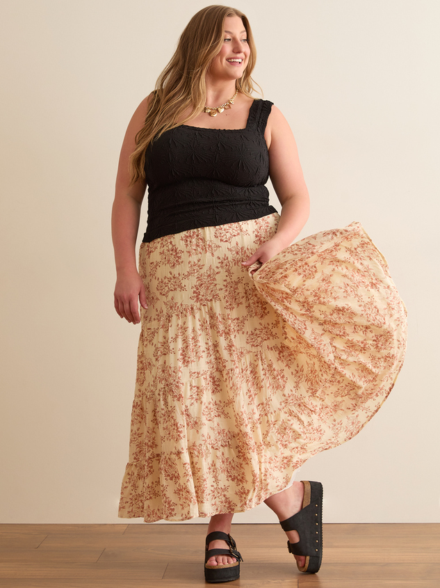 Blaire Seamless Floral Cami Detail 2 - ARULA
