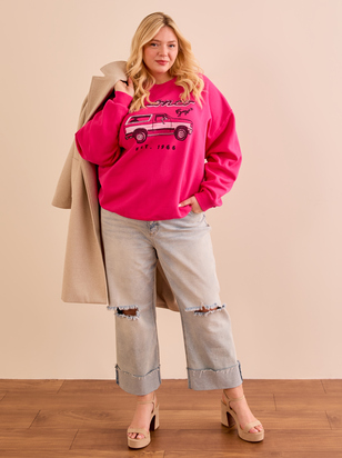 Plus size graphic sweaters cheap