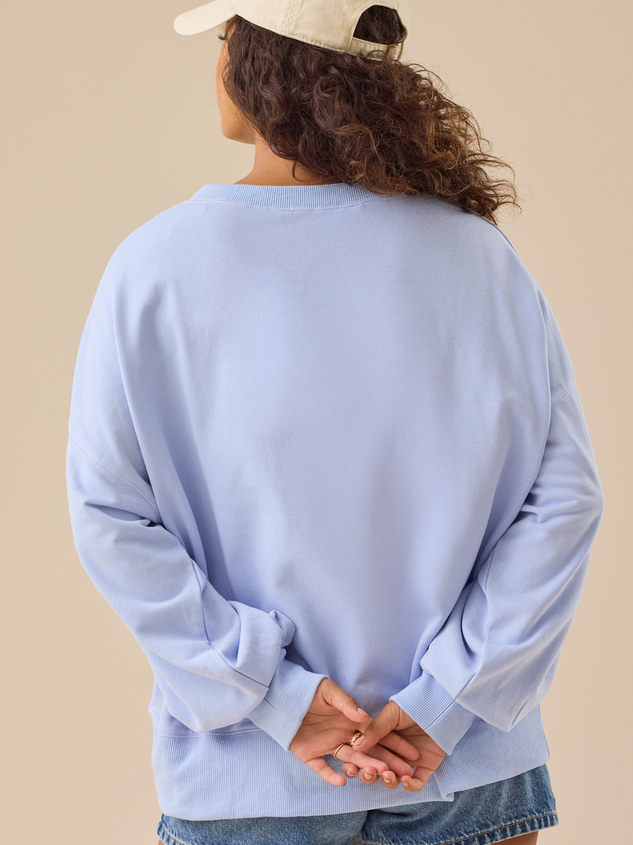 Embroidered Flag Sweatshirt Detail 5 - ARULA