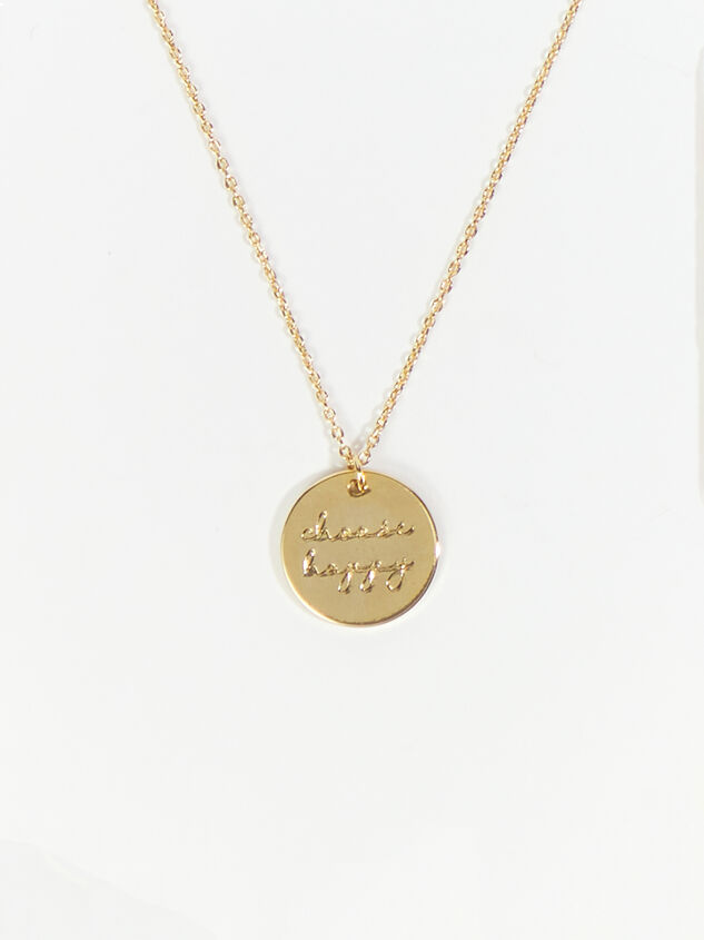 18k Gold Choose Happy Necklace Detail 1 - ARULA