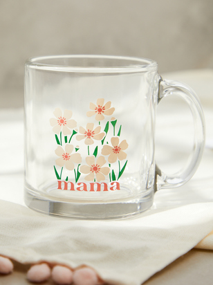 Mama Floral Glass Mug - ARULA