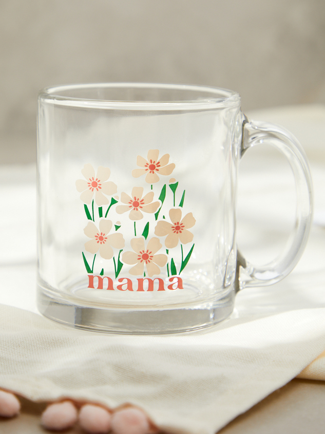Mama Floral Glass Mug - ARULA