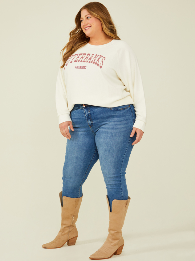 Outerbanks Corded Oversized Sweatshirt Detail 3 - ARULA