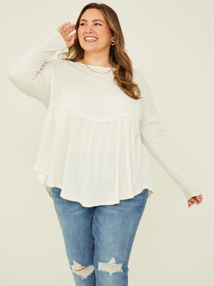Huxley Waffle Long Sleeve Top - ARULA
