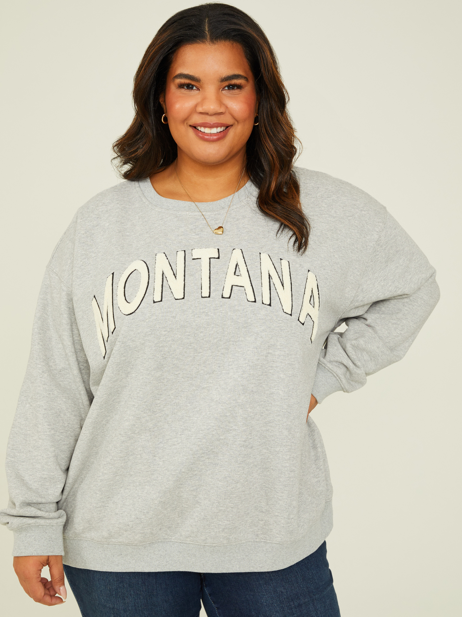 Fuzzy new arrivals gray sweatshirt