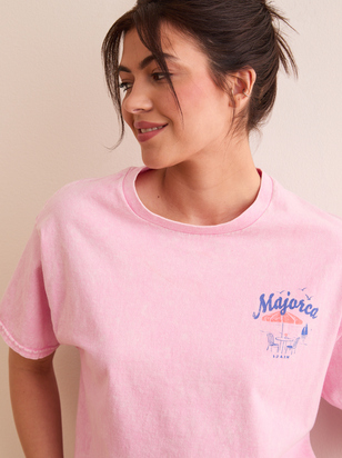 Majorca Oversized Graphic Tee - ARULA