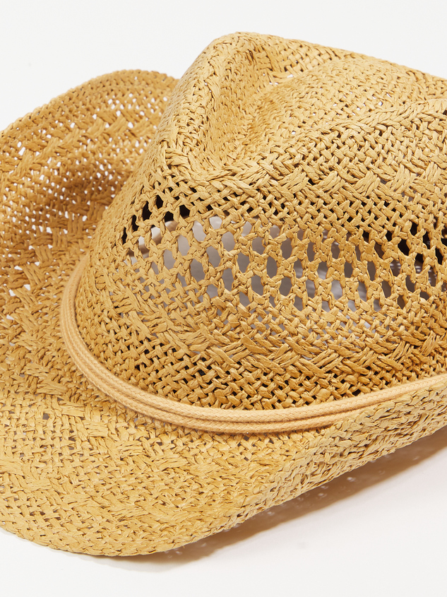 Beth Straw Cowboy Hat Detail 2 - ARULA