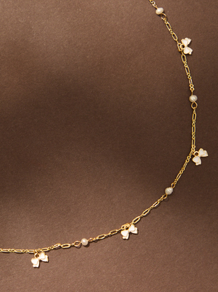 Dainty Pearl Bow Choker - ARULA