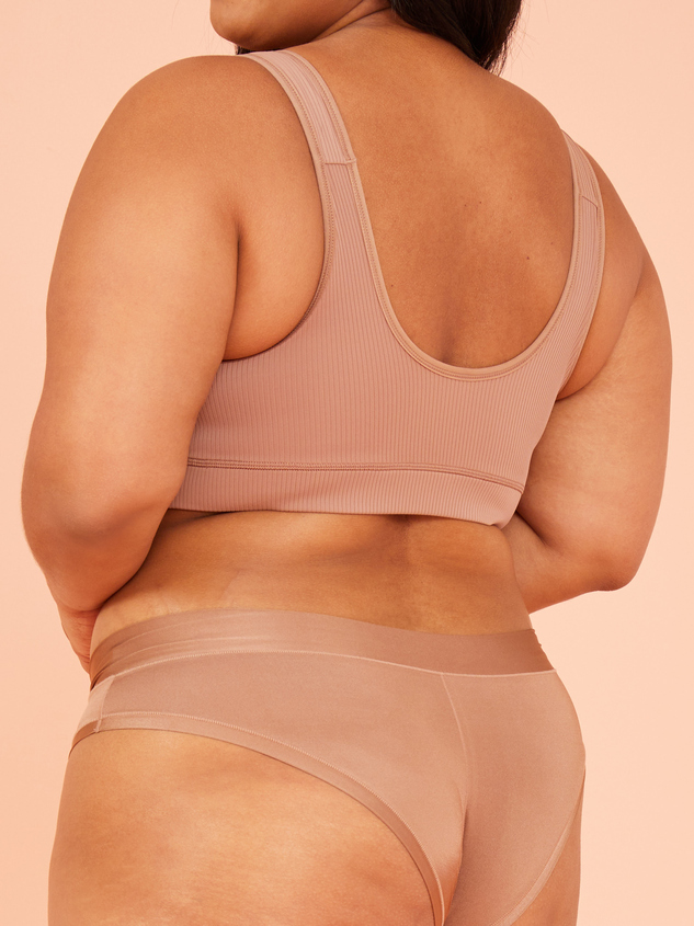 Rib Crop Tank Bralette Detail 4 - ARULA