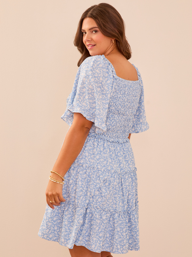Kacey Floral Mini Dress Detail 5 - ARULA