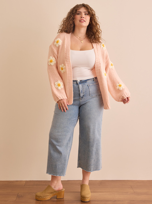 Clare Knit Flower Cardigan - ARULA