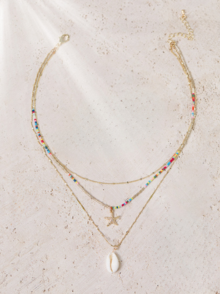 3 Layer Starfish Charm Necklace - ARULA