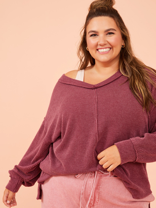 Blazer Ribbed Top - ARULA