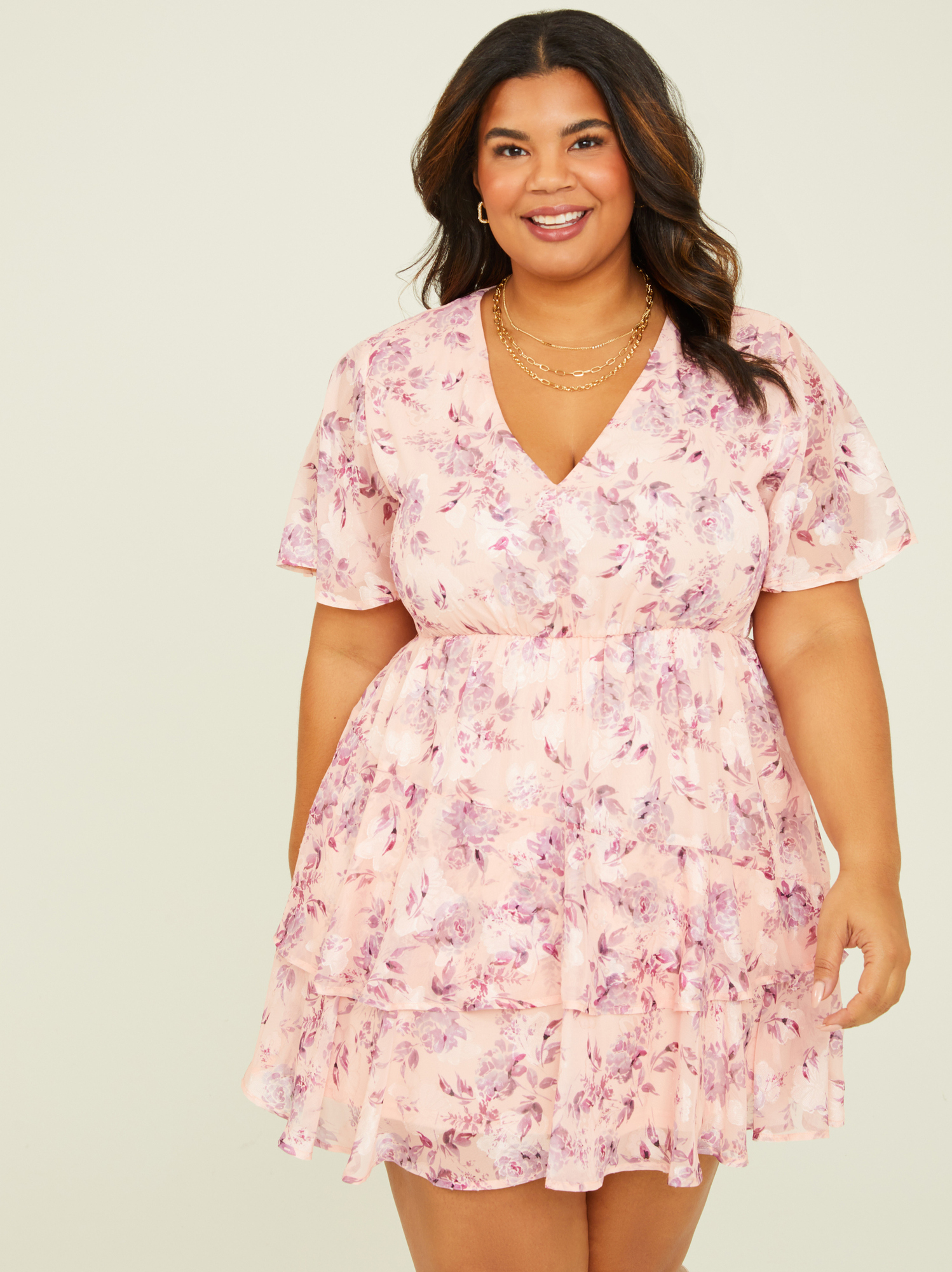 Tallulah Dress in Pink Floral Arula