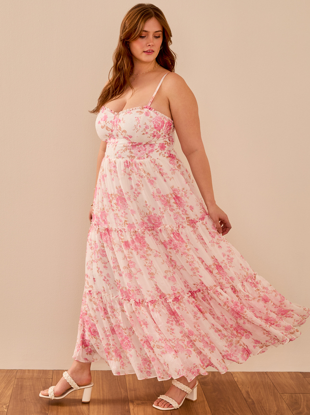Elliana Floral Maxi Dress Detail 5 - ARULA