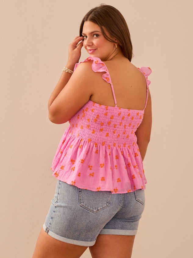 Margot Embroidered Babydoll Top Detail 5 - ARULA