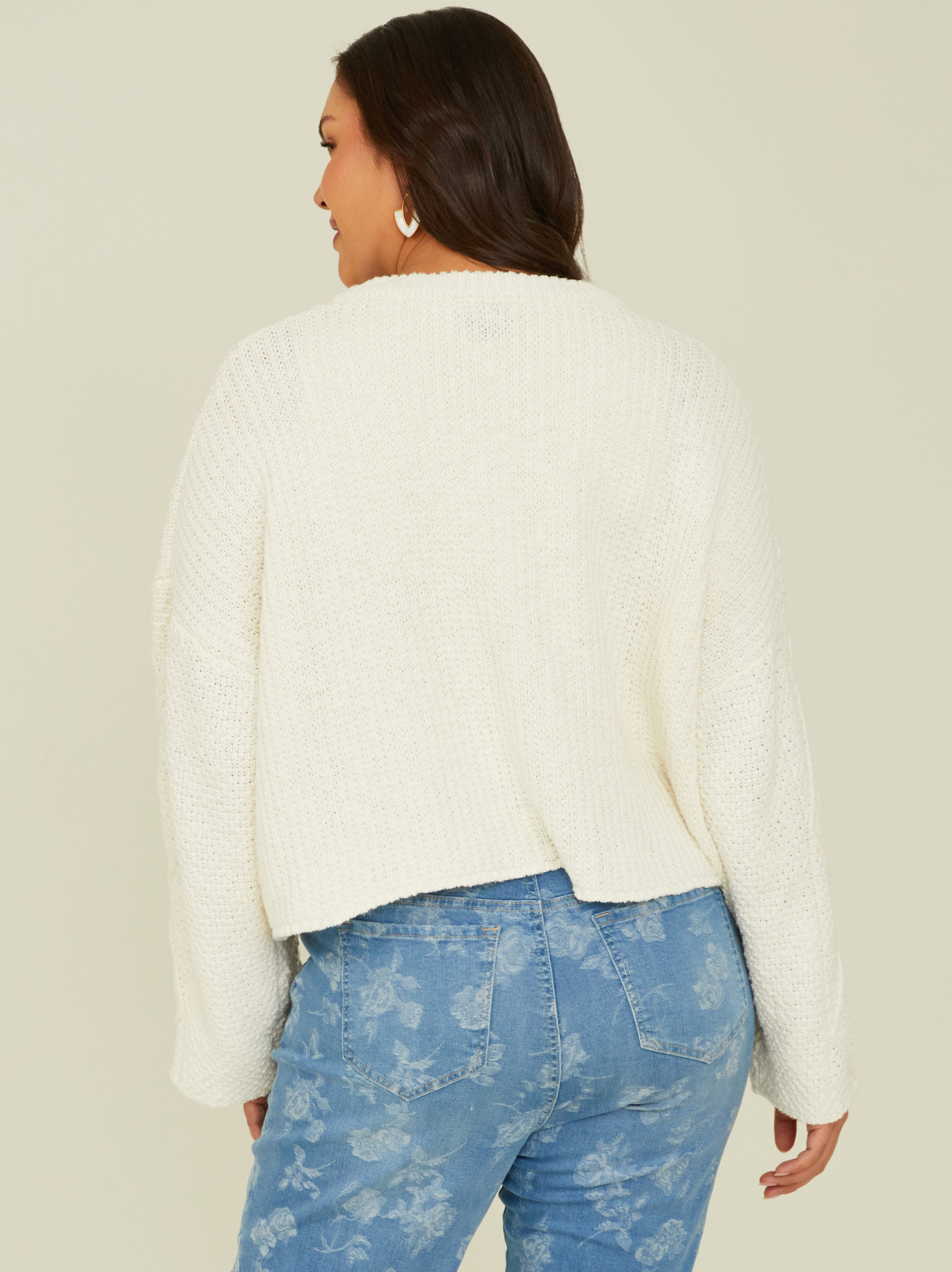 Clara Cable Knit Cropped Sweater