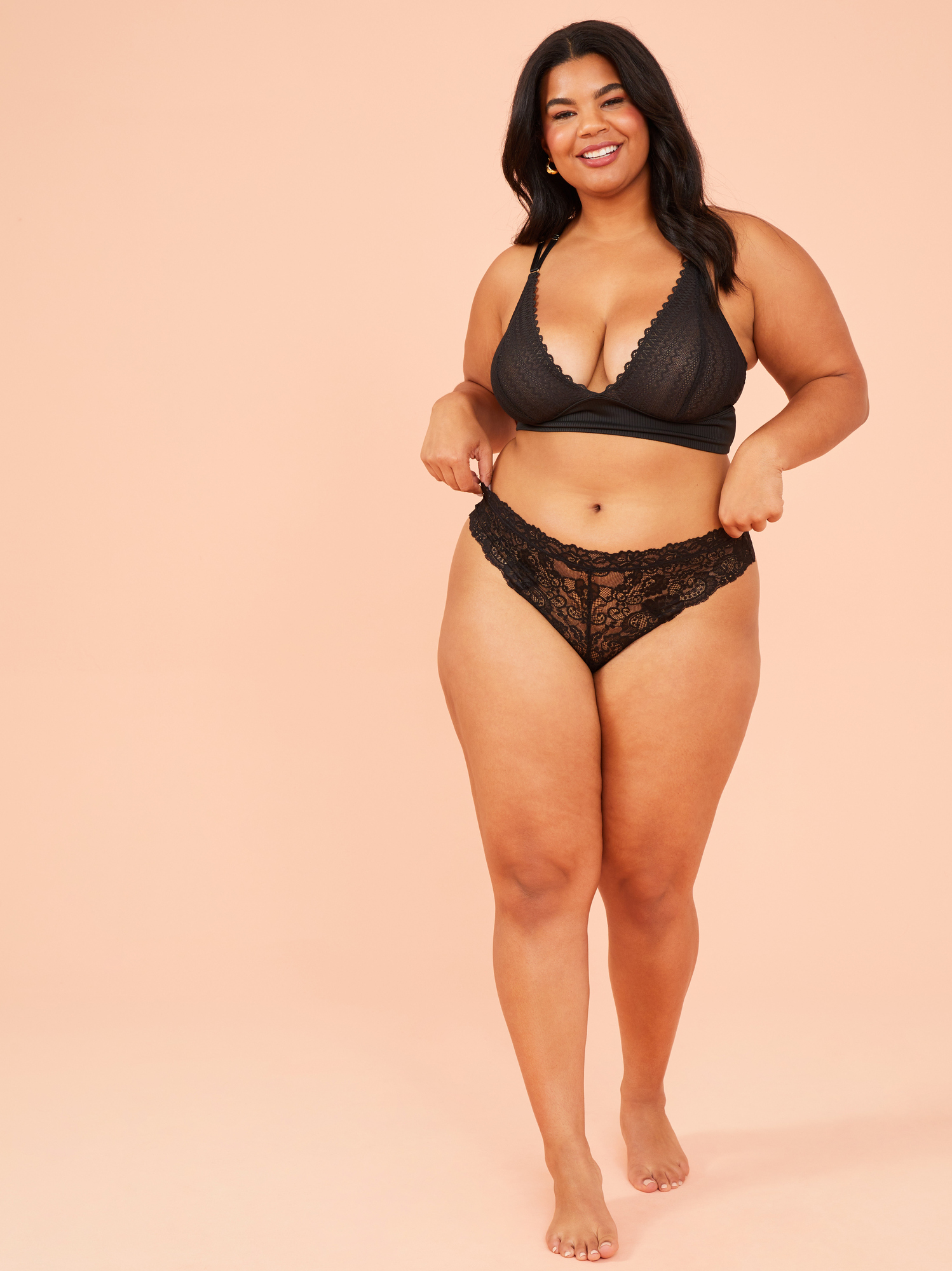Plus size sales triangle bralette