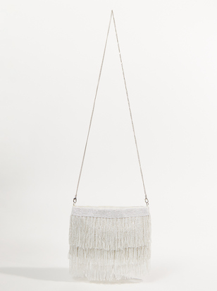 Beaded Fringe Crossbody Bag - ARULA