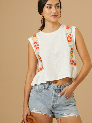 Carmen Embroidered Top - ARULA