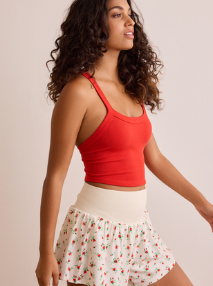 Midnight Scoop Neck Ribbed Tank - ARULA