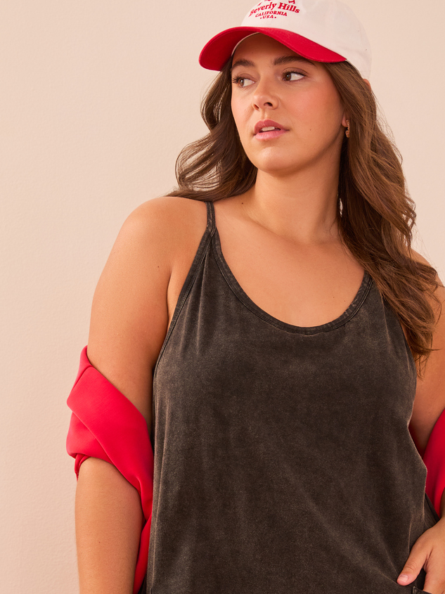 Hang Tough Mineral Wash Mini Dress Detail 3 - ARULA