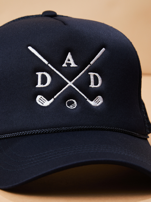 Dad Golf Club Trucker Hat Detail 2 - ARULA
