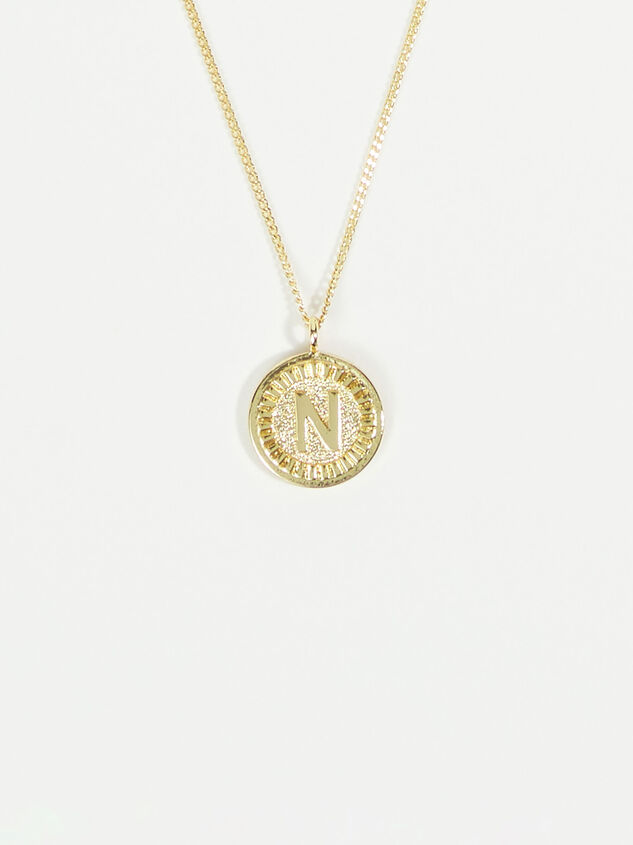 18k Gold Monogram Necklace - N - ARULA