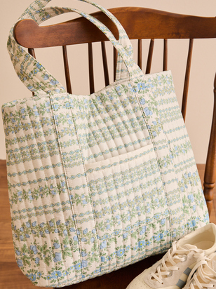 Cecile Quilted Tote Bag - ARULA - 