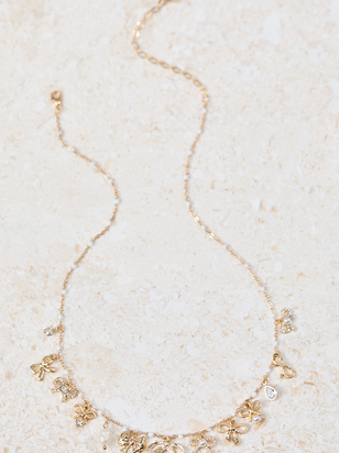 Bow Bliss Charm Necklace - ARULA