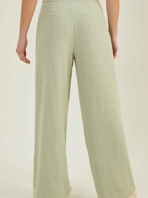 Tessa Linen Trouser Pants Detail 5 - ARULA