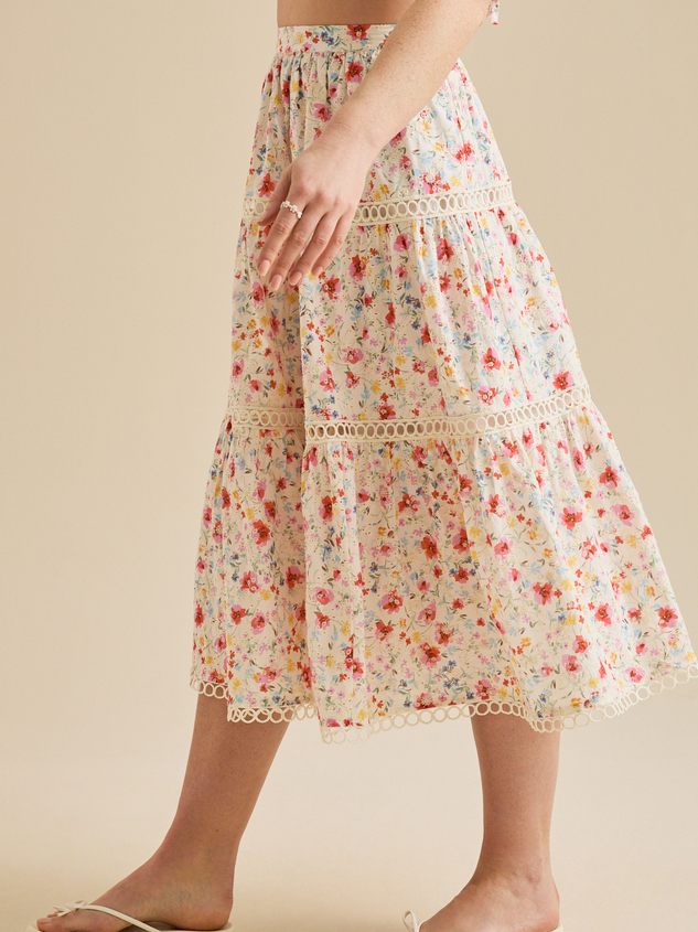 May Floral Midi Skirt Detail 3 - ARULA