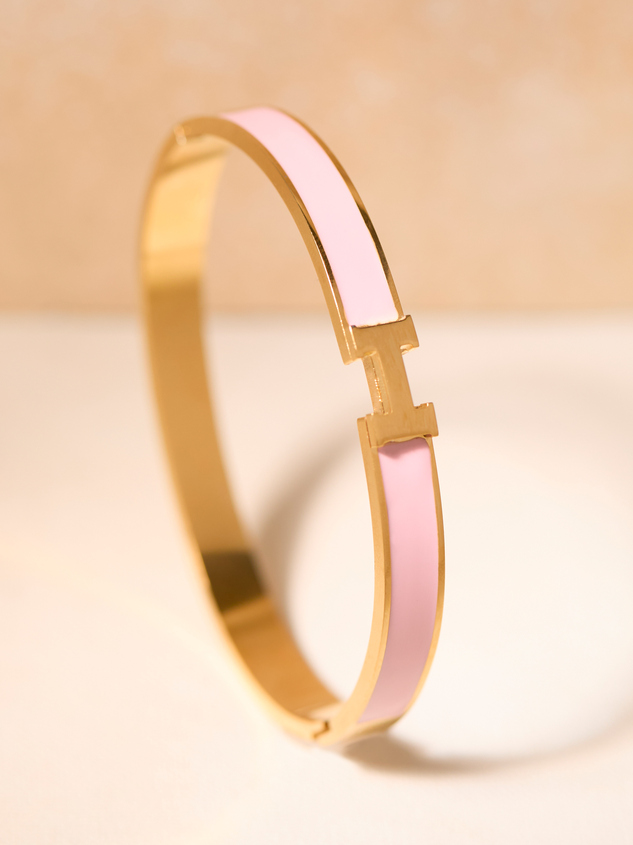 H Bangle Bracelet Detail 2 - ARULA