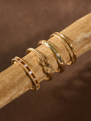 Twist Glitz Ring Set - ARULA