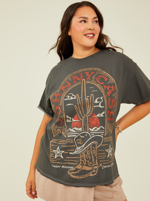 Johnny Cash Oversized Tee - ARULA