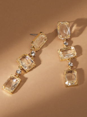 Crystal Linear Dangle Earrings - ARULA