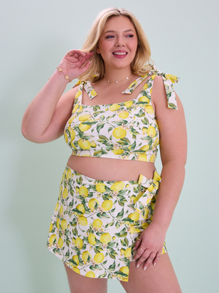 Limoncello Tie Shoulder Crop - ARULA - 