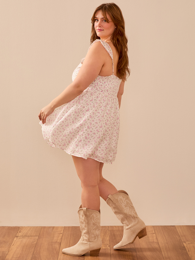 Ariana Ruffle Mini Dress Detail 5 - ARULA