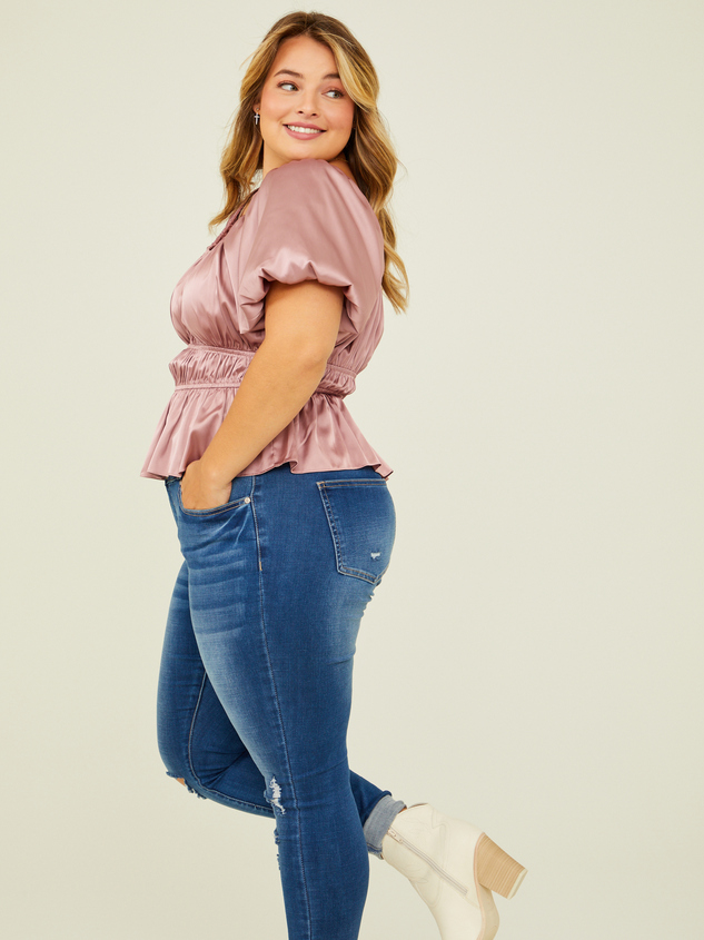 Millie Satin Top Detail 3 - ARULA