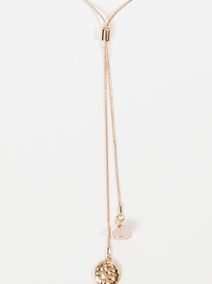 Dainty Stone Pendant Bolo Necklace - ARULA