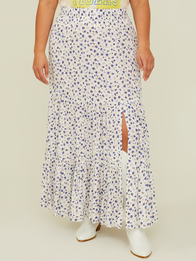Kelly Floral Maxi Skirt Detail 2 - ARULA
