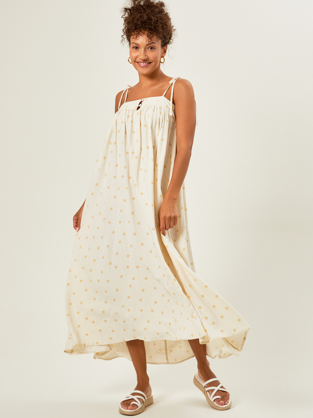 Katelyn Polka Dot Mama Dress by Rylee + Cru Detail 3 - ARULA