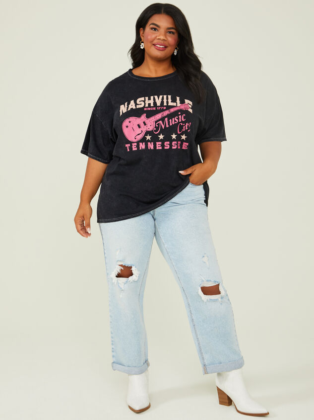 Music City Oversized Tee Detail 1 - ARULA